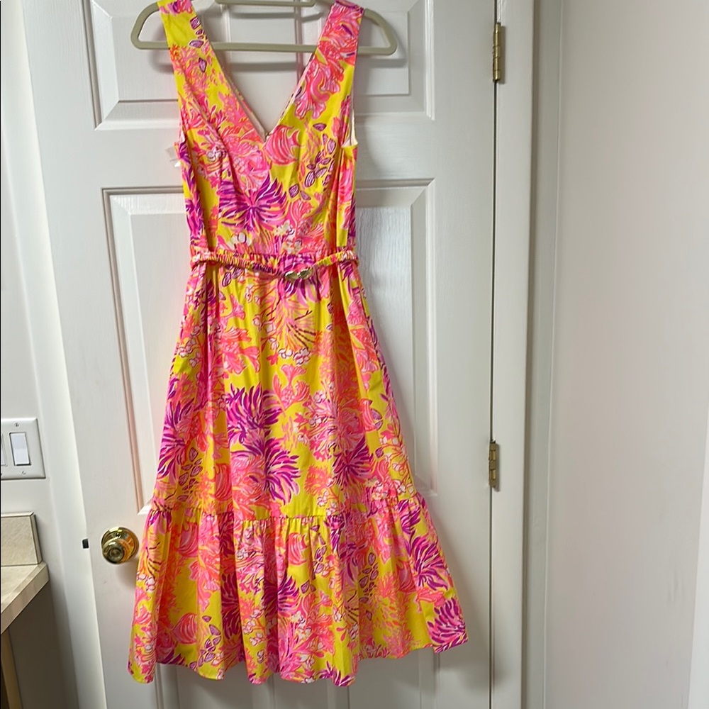 Vibrant Lilly Pulitzer Floral Sleeveless Dress